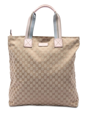 Gucci Pre-Owned 2016-2026 GG Canvas Web Vertical tote bag - Neutrals