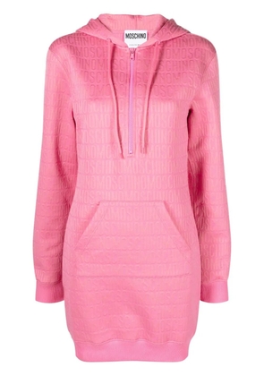 Moschino logo-print hoodie dress - Pink