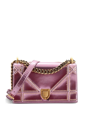 Christian Dior Pre-Owned Diorama Flap Bag Studded Patent Small crossbody bag - Purple