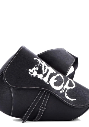 Christian Dior Pre-Owned Peter Doig Saddle Bag Printed Leather Medium crossbody bag - Black