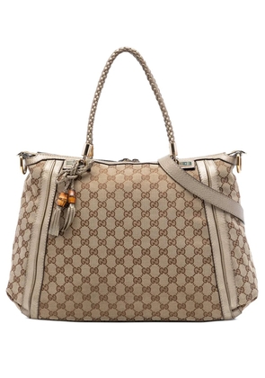 Gucci Pre-Owned 2016-2026 GG Canvas Bella Convertible Tote satchel - Neutrals