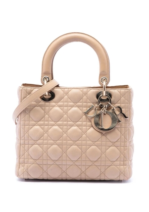 Christian Dior Pre-Owned 2011 Medium Lambskin Cannage Lady Dior satchel - Neutrals