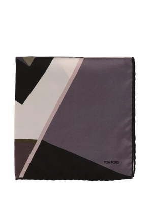 TOM FORD geometric-print pocket square - Purple