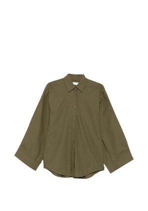 The Frankie Shop logo-embroidered oversized shirt - Green