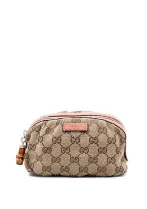 Gucci Pre-Owned 2000-2015 GG Canvas Bamboo clutch bag - Neutrals