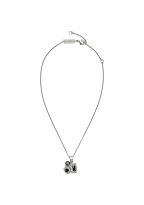 Maison Margiela cluster-pendant zirconia necklace - Silver