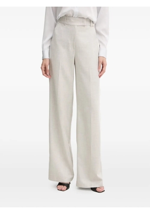 FRACOMINA pressed-crease wide-leg trousers - Neutrals