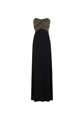Roberto Cavalli bead-embellished strapless maxi dress - Black