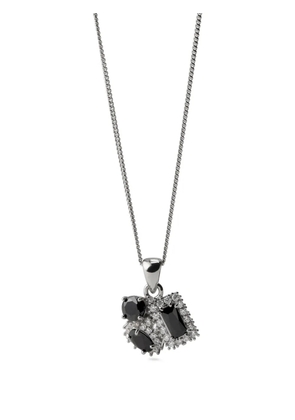 Maison Margiela cluster-pendant zirconia necklace - Silver