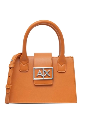 Armani Exchange logo-plaque tote bag - Orange