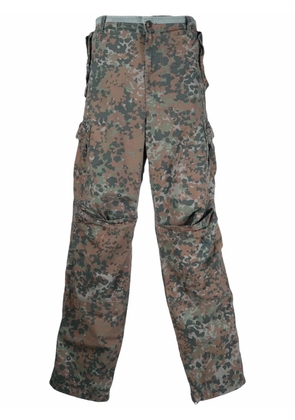Diesel camouflage-print cargo trousers - Green