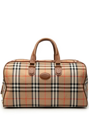 Burberry Pre-Owned 20th Century Haymarket Check Canvas travel bag - Neutrals