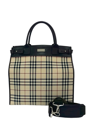 Burberry Pre-Owned 2000-2017 House Check Canvas Tote satchel - Neutrals