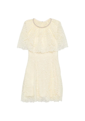 Self-Portrait lace mini dress - Yellow