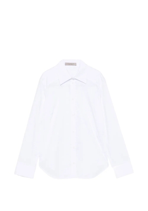 D.Exterior long-sleeve button-up shirt - White