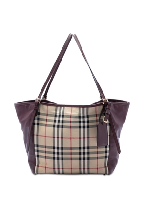 Burberry Pre-Owned 2000-2025 Small Haymarket Check Canvas and Leather Canterbury tote bag - Neutrals
