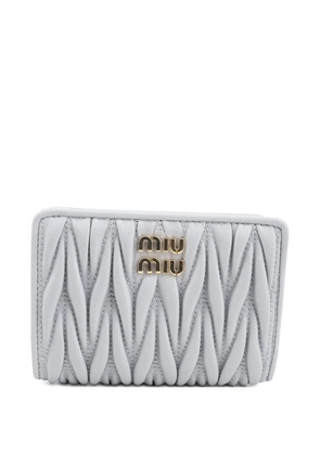 Miu Miu matelassé leather wallet - Grey