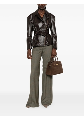 Max Mara Netto check-pattern wide-leg trousers - Green