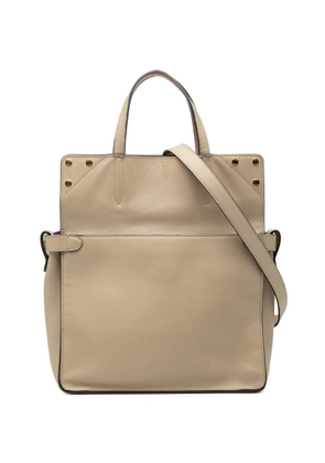 Fendi Pre-Owned 2010-2026 Vitello Grace and Suede Flip satchel - Neutrals