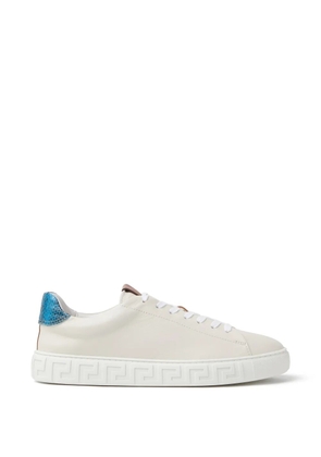 Versace Greca leather sneakers - White