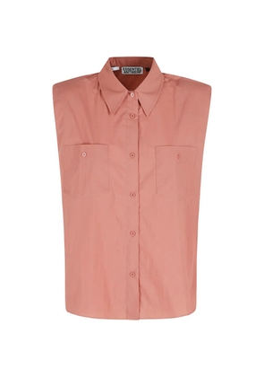 Essentiel Antwerp padded-shoulder sleeveless shirt - Red