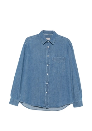 Canali chest-pocket denim shirt - Blue