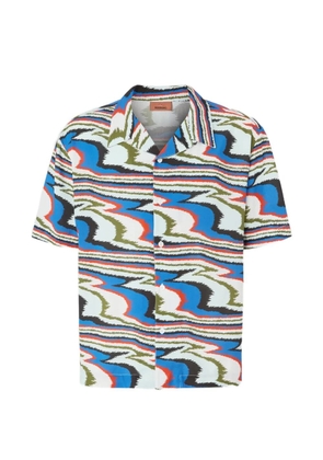 Missoni abstract-print short-sleeve shirt - Blue