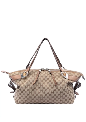 Gucci Pre-Owned 2016-2026 Medium GG Canvas Bamboo Bar tote bag - Neutrals