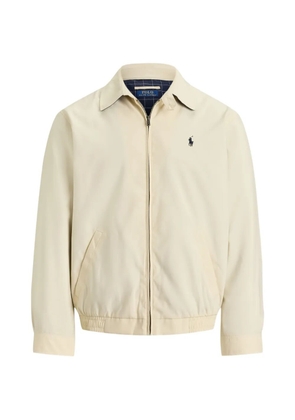 Polo Ralph Lauren embroidered-logo zip-up ligthweight jacket - Neutrals