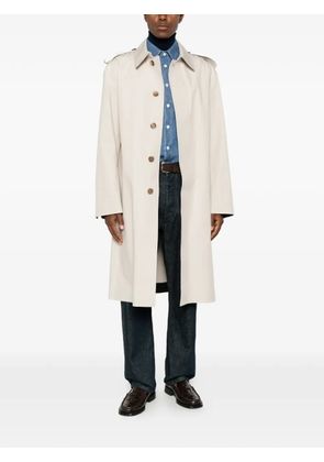 Canali chest-pocket denim shirt - Blue