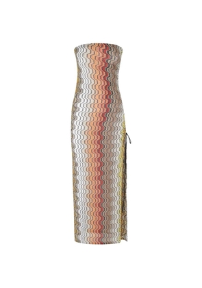 Missoni chevron-knit drawstring dress - Brown