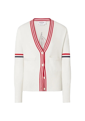 Thom Browne V-neck cardigan - White