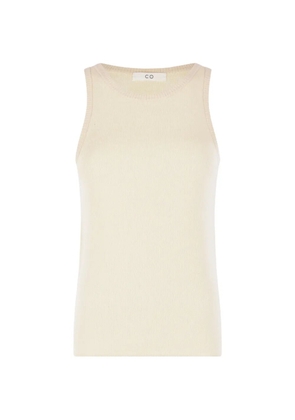 Co ribbed-knit silk-blend top - Neutrals