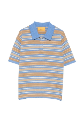 Guest In Residence striped short-sleeve polo top - Blue