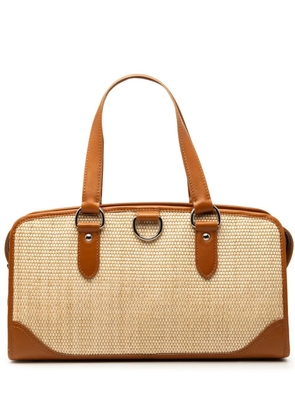 Burberry Pre-Owned 2000-2017 Straw and Leather handbag - Neutrals