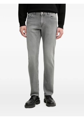 Trussardi logo-patch straight-leg jeans - Grey