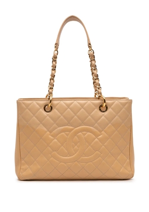 CHANEL Pre-Owned 2014-2015 Caviar Grand Shopping tote bag - Neutrals