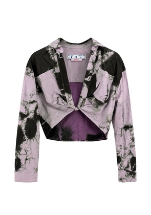 Off-White tie-dye twist-front blouse - Purple