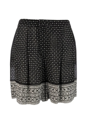 Ermanno Scervino bandana-print crystal-embellished shorts - Black