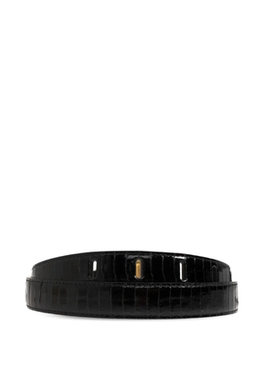 Balmain crocodile-effect leather belt - Black