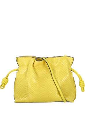 LOEWE Flamenco python clutch bag - Yellow