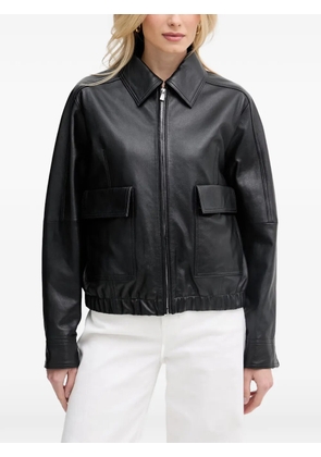 Trussardi flap-pocket leather jacket - Black