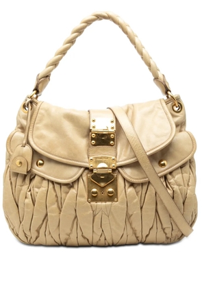 Miu Miu Pre-Owned 2010-2026 Matelasse Nappa Coffer satchel - Neutrals