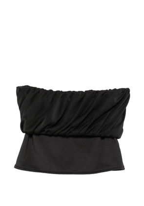 Open YY rolled-waist mini skirt - Black