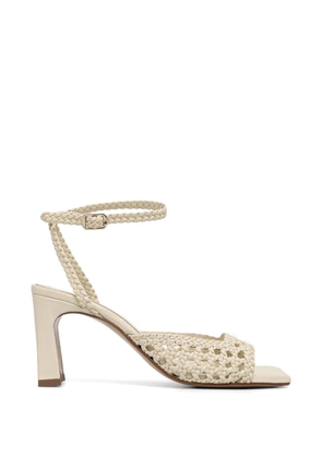 Souliers Martinez Lea woven ankle-strap sandals - White