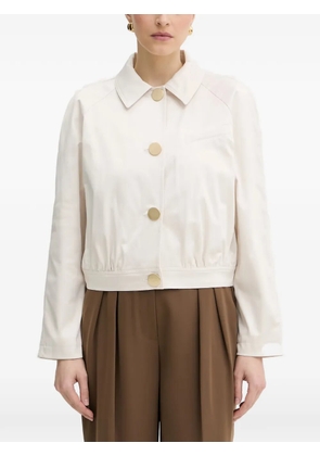 Armani Exchange raglan-sleeve button-up jacket - White