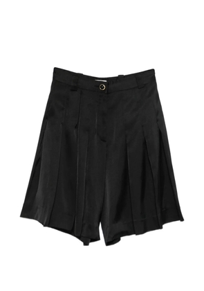 SANDRO high-waisted pleated shorts - Black