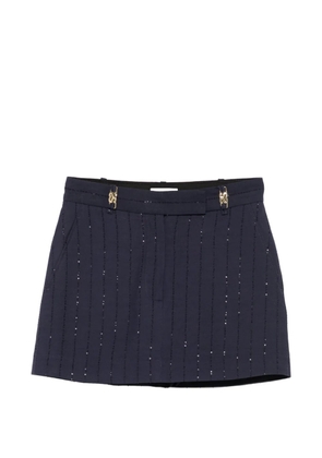 SANDRO sequin-embellished striped shorts - Blue