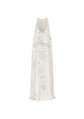 Rick Owens graphic-print sleeveless dress - White