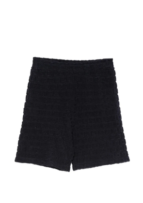 SANDRO Sponge geometric-jacquard towelling shorts - Blue